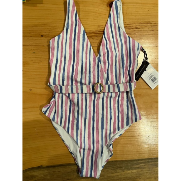 $195 NWT - ONIA Women's 'MICHELLE' Lavender ONE-PIECE SWIMSUIT - Small - Picture 7 of 7